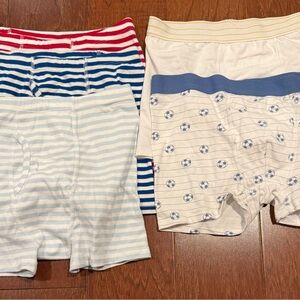 Hanna Andersson Kids' Striped and Soccer Print Underwear Set